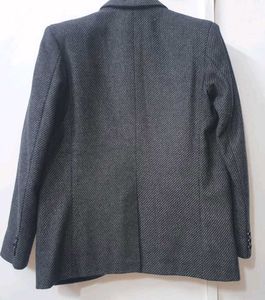 Grey Textured Formal Blazer