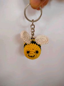 Cute Crochet Bee Keychain
