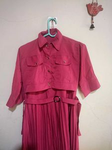 Chic Pink Midi Dress