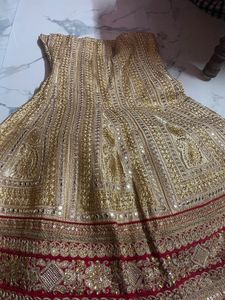 Beautiful Red Lehenga With Semi stitched Blouse