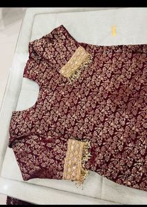 Exquisite Maroon &amp; Gold garara Set