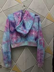 shein Tie-Dye Cropped Hoodie