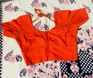 Orange Simple Blouse 🧡