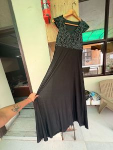 Elegant Black Sequined Gown
