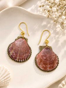 Unique Seashell Dangle Earrings
