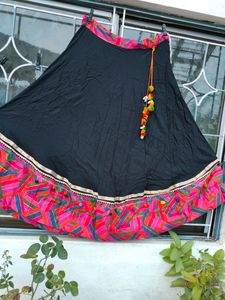 Garba Black Multi Skirt