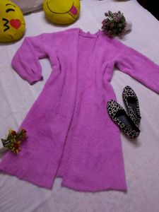 Lavender Fuzzy Cardigan