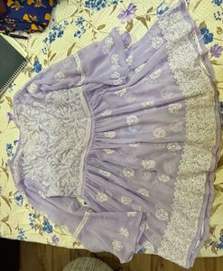 Lucknowi Chikan Short Kurta