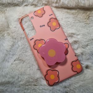 Phone Hard Plastic Cover with Pop Socket