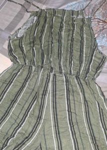 Striped Green Jumpsuit