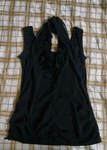 black mesh top