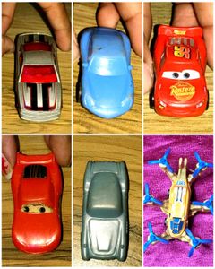 Combo Of 6 small Toys, 5 Drag n Drop cars ,1 dro