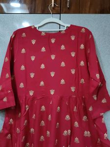Beautiful Red Embellished Kurta