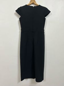 ANNABELLE Black Solid Asymmetric Dress(XS)