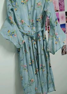 Powder Blue Floral Midi Dress 159 only for today
