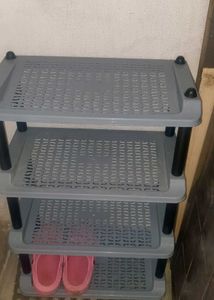 4-Tier Plastic Shoe Rack
