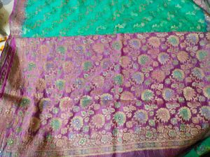 Exquisite Teal & Magenta Silk Saree
