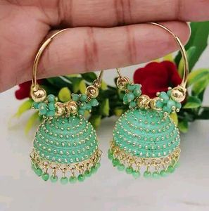 Elegant Yellow Jhumka Earrings