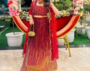 Sequins Embellished Lehenga With Hand_work choli