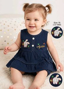 Cute Navy Blue baby frock
