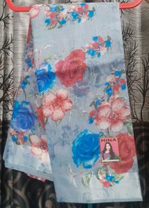 Beautiful Floral Print Saree
