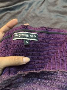 Chic Purple Puff Sleeve Top