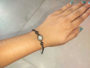 Unique Chain Bracelet with Orb Pendant