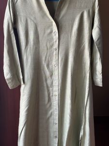 Mint Green Textured Kurta