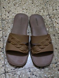 Red Tape Women's Brown Slides