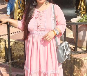 Pink Dress with Lace Details
