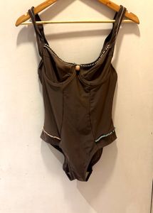 Stylish Brown One-Piece Bodysuit