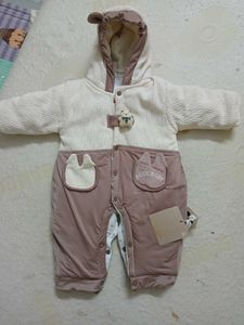 Cute Baby Snowsuit with Bear Detail