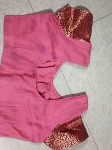 Elegant Pink Blouse with Embellished Sleeves