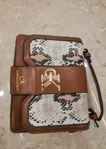 Charles & Keith Snakeskin Print Handbag