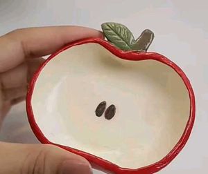 Handmade Apple 🍎 Shaped Trinket Dish