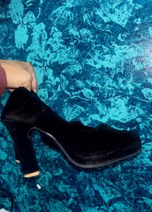 Black Velvet Heels