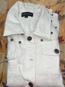 White Studded Denim Jacket