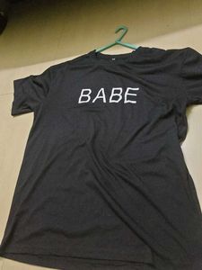 Black "BABE" Graphic T-Shirt
