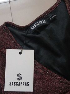 Sassafras  Lurex Crop Top - X