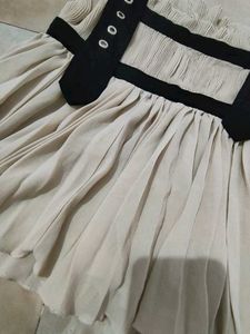 Pleated Buckled Strap Dress