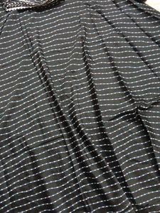 bust 34 Elegant Black Striped Gown