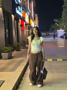Cream Off-Shoulder Tie-Up Crop Top