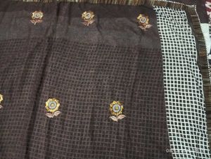 Elegant Brown Saree Blouse