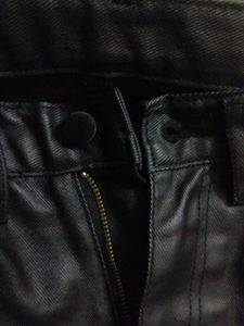 Black Faux Leather Wide Leg Pants