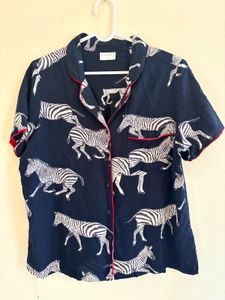 Cute Zebra Print Pajama Set