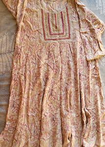 Chic Floral Print anarkali maxi dress