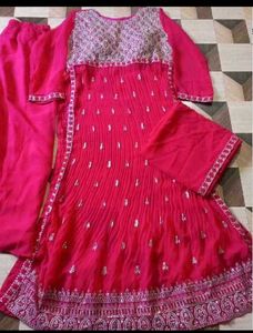 Last Price Elegant Pink Embroidered Kurta Set