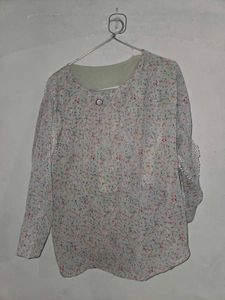 Floral Print Round Neck Top