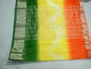 New Multicolour Ombre Organza Saree