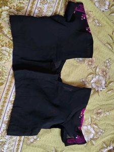 34 size Black Embroidered blouse